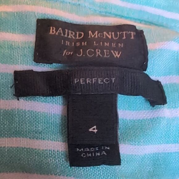 J.Crew Striped Baird McNutt Irish Linen Perfect Shirt Size S Us4 - Picture 3 of 9